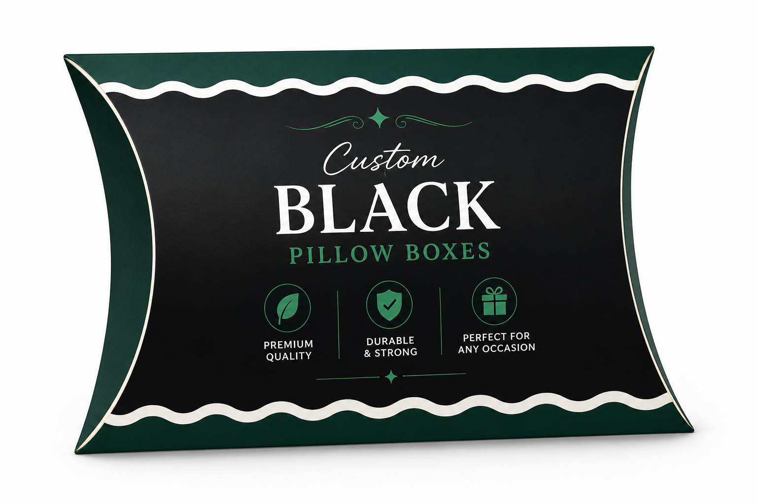 Custom Black Pillow Boxes